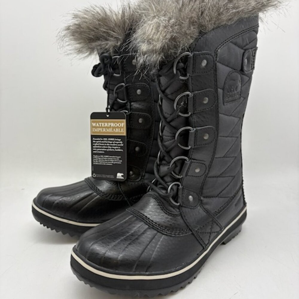 SOREL TOFINO Ⅱ WATERPROOF BOOTS BLACK / STONE US WOMEN'S SIZE 5 - Picture 4 of 7